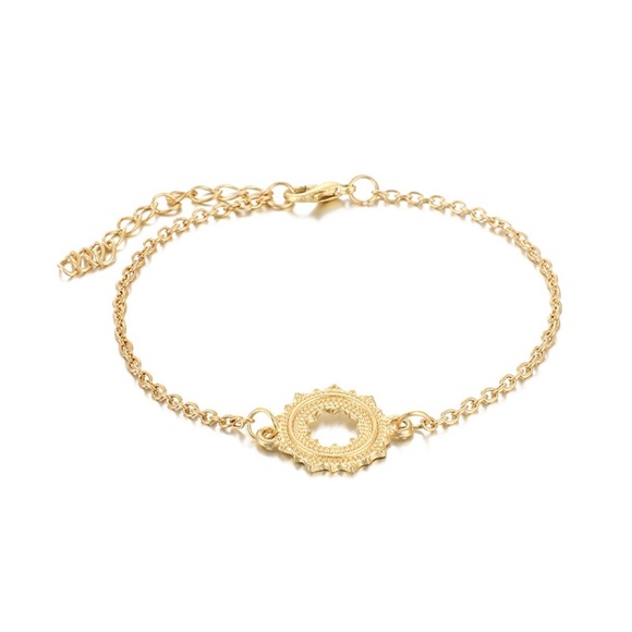 **ANNIE* 5-Pc Gold Leaf x Gem Fashion Bracelet Set - Picture 7 of 11